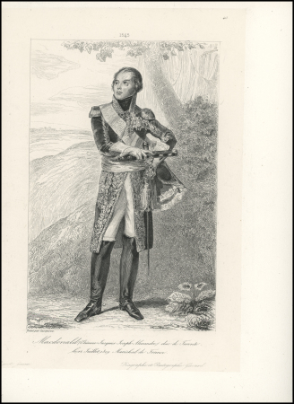 Maréchal Mc Donald (1765-1840) : "Le Roi voulant reconnaitre les services distingués qui viennent d'être rendus à Sa Majesté par les officiers et les troupes de la garnion de Belfort a daigné élever au grade de Commandeu