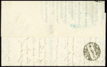 N°30b 30c brun noir, beau bord de feuille, obl. étoile