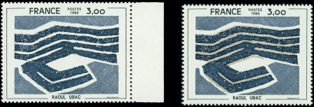N°2075b 3f Raoul Ubac, variété sans la couleur beige