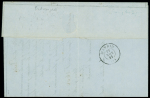 N°16 40c orange obl. "estrangero Barcelona" sur lettre
