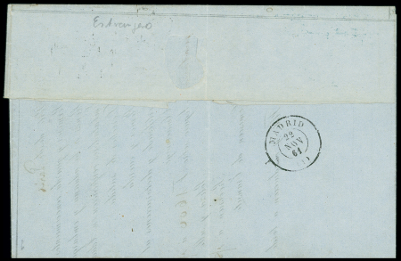 N°16 40c orange obl. "estrangero Barcelona" sur lettre