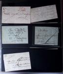 Album Safe rouge contenant 144 plis avec marques postales de la Nièvre dont P 56 P St Pierre le Moutier, cursives, CAD types 12 à 15 etc