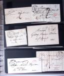 Album Safe rouge contenant 144 plis avec marques postales de la Nièvre dont P 56 P St Pierre le Moutier, cursives, CAD types 12 à 15 etc