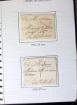 Album noir de 67 plis de Lorient (1749 - 1901) : marques postales, lettres classqiues dont AFF composés, type Sage
