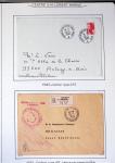 Album de 22 lettres de la poste navale de Lorient dont 1er jour de Lorient commandos marine (1.7.1969) et Lorient force amphibie marine (17.4.1968) + lettres de Keryado (9) - Caudan (6) - Lanester (11) - Lann Bihoué (6)