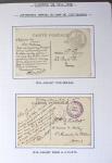 Album noir de 96 plis 1914 - 1918 du Morbihan : 59 hopitaux, 22 prisonniers, 8 internés civils et 7 plis des troupes US