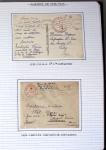 Album de 81 plis de la guerre 1939 - 1945 dans le Morbihan dont une lettre de Vannes avec recommandation d'office pour le Maréchal Pétain, 9 hopitaux, ecole pilotage 21 de Vannes repliée ensuite à Bruges (Basses-Pyrénées
