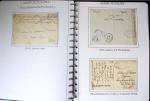 Album de 81 plis de la guerre 1939 - 1945 dans le Morbihan dont une lettre de Vannes avec recommandation d'office pour le Maréchal Pétain, 9 hopitaux, ecole pilotage 21 de Vannes repliée ensuite à Bruges (Basses-Pyrénées