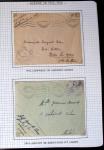 Album de 81 plis de la guerre 1939 - 1945 dans le Morbihan dont une lettre de Vannes avec recommandation d'office pour le Maréchal Pétain, 9 hopitaux, ecole pilotage 21 de Vannes repliée ensuite à Bruges (Basses-Pyrénées