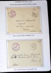 Album de 81 plis de la guerre 1939 - 1945 dans le Morbihan dont une lettre de Vannes avec recommandation d'office pour le Maréchal Pétain, 9 hopitaux, ecole pilotage 21 de Vannes repliée ensuite à Bruges (Basses-Pyrénées