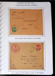 Album de 81 plis de la guerre 1939 - 1945 dans le Morbihan dont une lettre de Vannes avec recommandation d'office pour le Maréchal Pétain, 9 hopitaux, ecole pilotage 21 de Vannes repliée ensuite à Bruges (Basses-Pyrénées