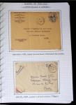 Album de 81 plis de la guerre 1939 - 1945 dans le Morbihan dont une lettre de Vannes avec recommandation d'office pour le Maréchal Pétain, 9 hopitaux, ecole pilotage 21 de Vannes repliée ensuite à Bruges (Basses-Pyrénées