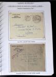 Album de 81 plis de la guerre 1939 - 1945 dans le Morbihan dont une lettre de Vannes avec recommandation d'office pour le Maréchal Pétain, 9 hopitaux, ecole pilotage 21 de Vannes repliée ensuite à Bruges (Basses-Pyrénées
