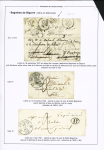 Bagnères de Bigorre : 14 lettres dont "de Bagnères" mauscrit (L1 - ind 11 - 1739) - "Bagnères" (L3 - ind 12) - "P 63 P Bagnères" (1793 - 30x7mm - ind 15 et 1820 - 38x11mm - ind 10) - "Deb 63 Bagnères de Bigorre" (1831 -