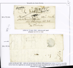 19 lettres de Tarbes dont L2 (ind 16), L3 (ind 18), L6 (ind 12), L8 (ind 14) - "P 63 P Tarbes" (28x9mm - 1813) + "franc" manuscrit - deb 63 Tarbes (1821 - B/TB - ind 17) et 5 franchises diverses dont "Evéché de Tarbes" (
