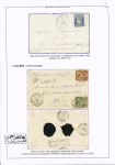 Lourdes : 10 lettres dont n°3 OBL grille + T14 Lourdes (1850), n°14 OBL PC 1777 + T14 Lourdes (1855) et n°70 + 72 OBL T18 "Lourdes Htes Pyrénées" (1881) sur lettre chrgée (VD 1000F). TB