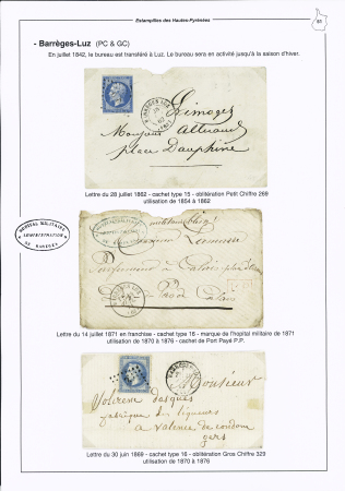 1795-1874, Solide ensemble de lettres sur les HAUTES-PYRENEES