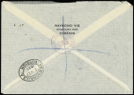 Venezuela n°211 + PA 135 + PA148 OBL Caracas (1941) sur lettre recommandée avion pour le général de Gaulle. TB