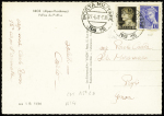 France n°407, 10c Mercure, en mixte avec Italie n°226 OBL CAD "Posta militare Nro 15" (27.6.40 - Nice -  CDT 15e CA) sur carte postale. TB
