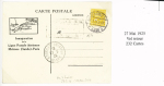 15.5.25. 2 Cartes inauguration ligne postale aérienne Paris - Malmoe (Suède) - Petits et grands caractères dont l'une signée Chailloux (M126) + carte du vol retour Malmoe - Paris (M27 Suède). Bel ensemble