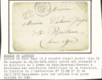 2 lettres sans timbre avec T16 et T17 (oct 70 et janv 71) + "PP" encadré rouge , dont l'une avec mention manuscrite "Armée du Rhin". TB
