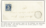 2 lettres et 1 carte postale avec GC 2136 + T22 (2) et T17 (1). TB