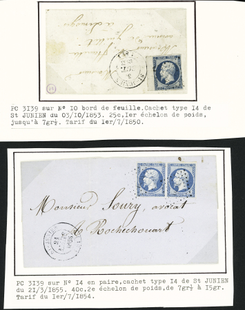 5 lettres avec PC 3139 + T14 (3) et T15 (2). TB