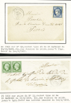 6 lettres : PC 3202 sur 2 autres lettres dont n°12 en paire. GC "3763" (4). ens. B àTB