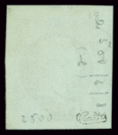 N°11 1c olive, marges maximum (quatre voisins), obl.