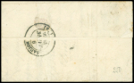 N°3 OBL grille + T13 Royan (1850) sur lettre, ind 18. TB. Photo