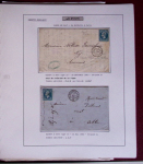 175 lettres classiques affranchies, OBL PC et GC d'Aigrefeuille d'Aunis à La Rochelle en 2 albums Safe