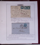 175 lettres classiques affranchies, OBL PC et GC d'Aigrefeuille d'Aunis à La Rochelle en 2 albums Safe