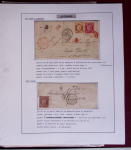 175 lettres classiques affranchies, OBL PC et GC d'Aigrefeuille d'Aunis à La Rochelle en 2 albums Safe