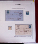 103 lettres classiques affranchies OBL PC et GC en 2 albums Safe de Archiac à Jonzac et Loulay à Surgères