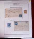 103 lettres classiques affranchies OBL PC et GC en 2 albums Safe de Archiac à Jonzac et Loulay à Surgères