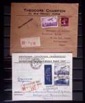 1930-1960, 49 plis par Poste aérienne dont courrier