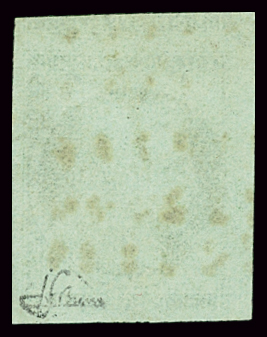 N°2 15c vert, oblitéré rouleau de gros points, grand