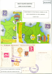 6 plis par ballon dont lettre du 2.7.1951 commémor