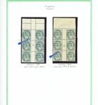 N°107A, 1c ardoise, 16 paires avec millésimes, don