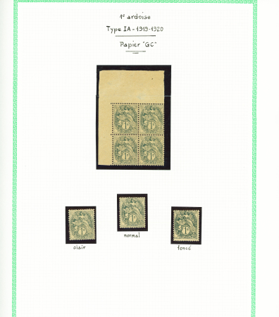 N°107A sur 12 pages d'album dont 2 feuilles de 100