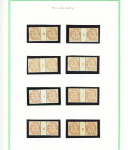 N°110, 13 paires ou blocs de 4 avec millésimes, **