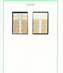 N°110, 13 paires ou blocs de 4 avec millésimes, **