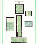 Page d'album avec 6 variétés de piquage sur n°111