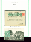N°111, diverses variétés (3 lettres) sur 4 feuille