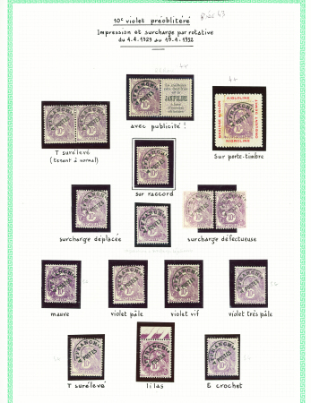 Préo n°43, variétés et nuances sur une feuille d'a