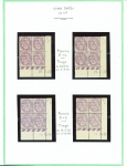 N°233, 10c violet, 15 blocs de 4 avec coin daté, *