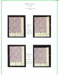 N°233, 10c violet, 15 blocs de 4 avec coin daté, *