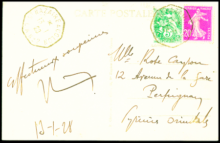 N°111 + 190 OBL CAD octogonal "St Nazaire à Colon