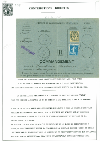 N°107A + n°140 OBL Mazaugues Var (1921) sur comman