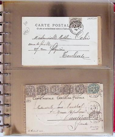 41 cartes postales AFF type Blanc dans un classeur